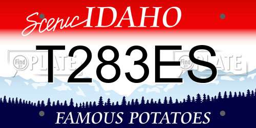 T283ES Idaho License Plate