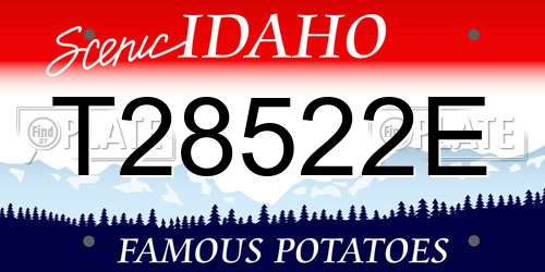 T28522E Idaho License Plate
