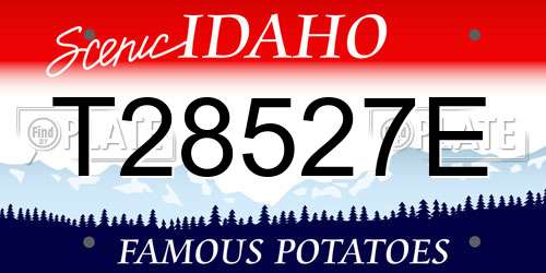 T28527E Idaho License Plate