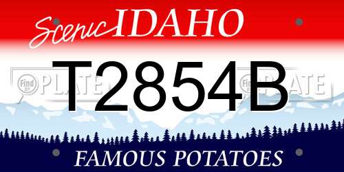 T2854B Idaho License Plate