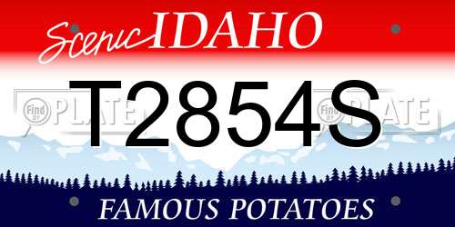 T2854S Idaho License Plate