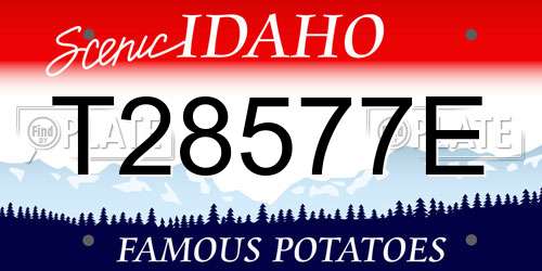 T28577E Idaho License Plate