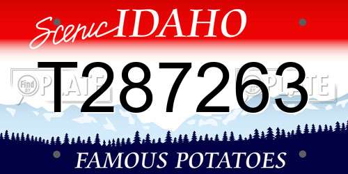 T287263 Idaho License Plate