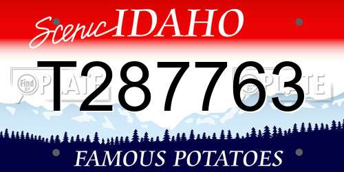 T287763 Idaho License Plate
