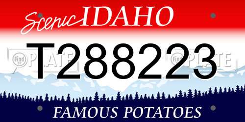 T288223 Idaho License Plate