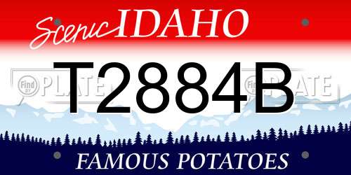 T2884B Idaho License Plate