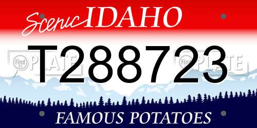 T288723 Idaho License Plate