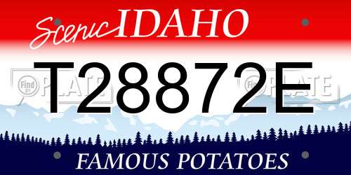 T28872E Idaho License Plate