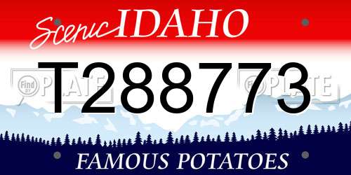 T288773 Idaho License Plate
