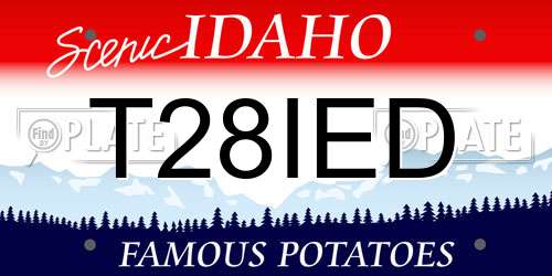 T28IED Idaho License Plate