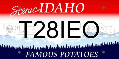 T28IEO Idaho License Plate