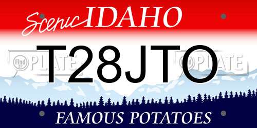 T28JTO Idaho License Plate