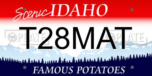 T28MAT Idaho License Plate