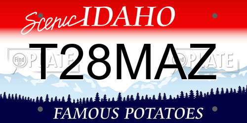 T28MAZ Idaho License Plate
