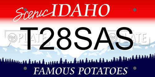 T28SAS Idaho License Plate