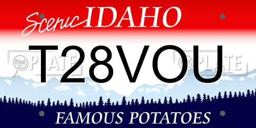 T28VOU Idaho License Plate
