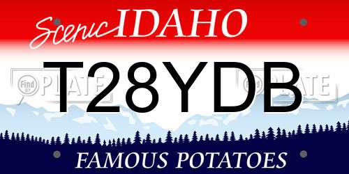 T28YDB Idaho License Plate