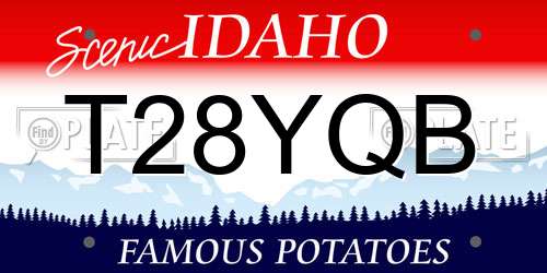 T28YQB Idaho License Plate