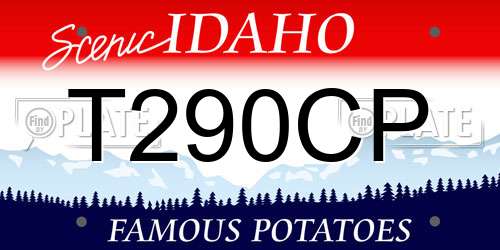 T290CP Idaho License Plate
