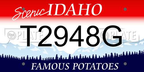 T2948G Idaho License Plate