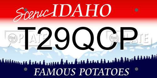 T29QCP Idaho License Plate