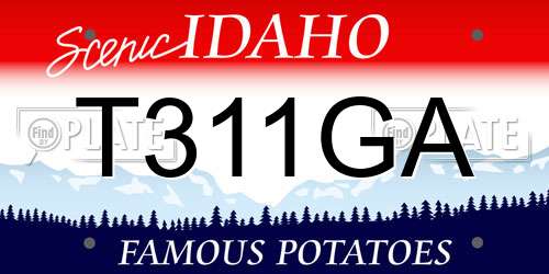 T311GA Idaho License Plate