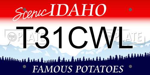 T31CWL Idaho License Plate