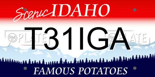 T31IGA Idaho License Plate