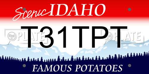 T31TPT Idaho License Plate