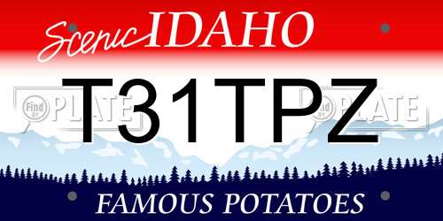 T31TPZ Idaho License Plate