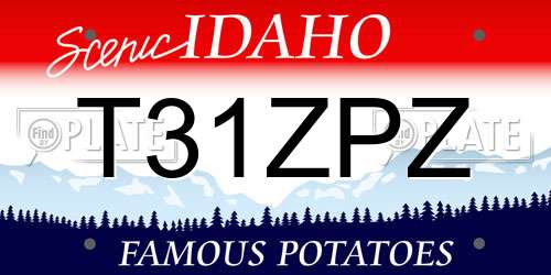 T31ZPZ Idaho License Plate
