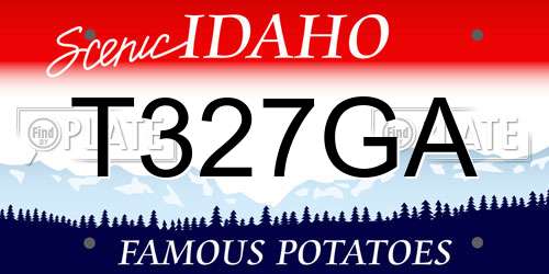 T327GA Idaho License Plate