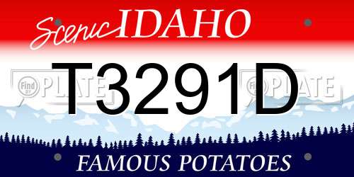 T3291D Idaho License Plate