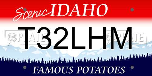 T32LHM Idaho License Plate