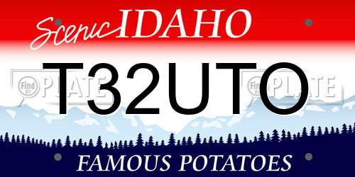 T32UTO Idaho License Plate
