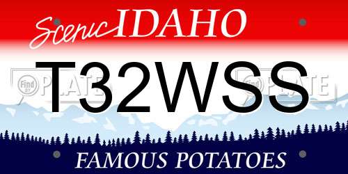 T32WSS Idaho License Plate