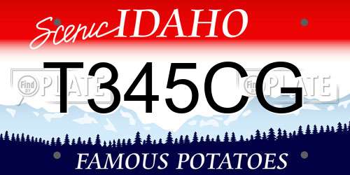 T345CG Idaho License Plate