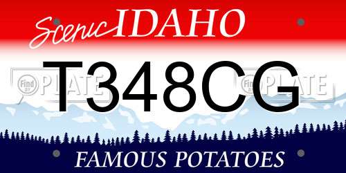 T348CG Idaho License Plate