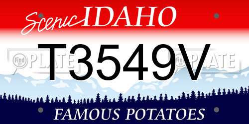 T3549V Idaho License Plate