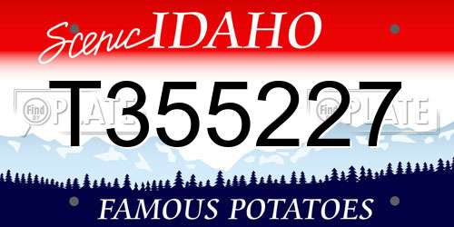 T355227 Idaho License Plate