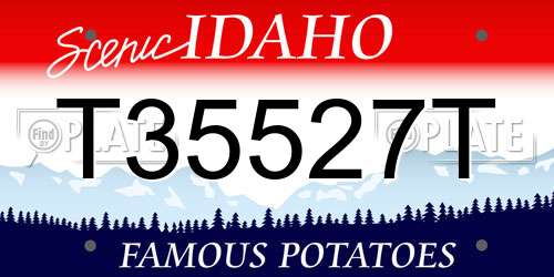 T35527T Idaho License Plate
