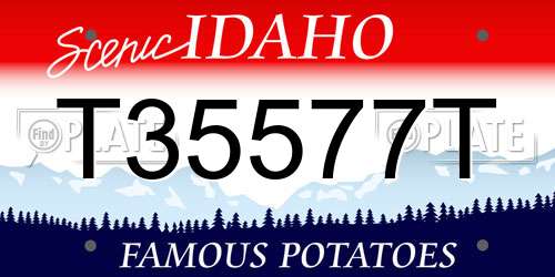 T35577T Idaho License Plate