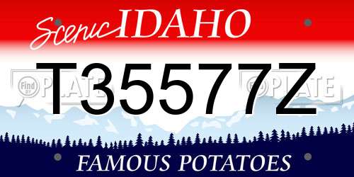 T35577Z Idaho License Plate