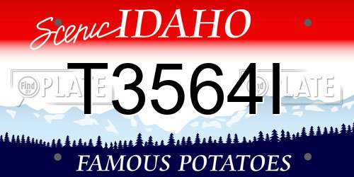 T3564I Idaho License Plate