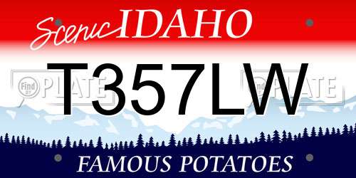 T357LW Idaho License Plate