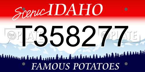 T358277 Idaho License Plate