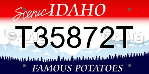 T35872T Idaho License Plate
