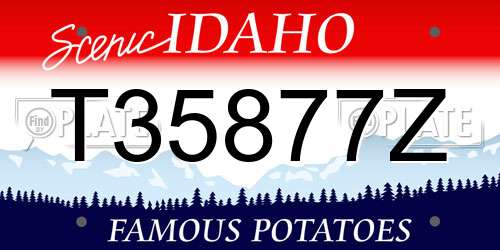 T35877Z Idaho License Plate