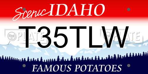 T35TLW Idaho License Plate