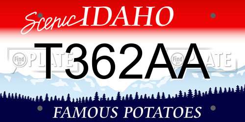 T362AA Idaho License Plate